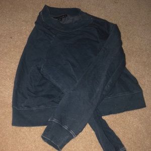 Dark Blue Cropped Hoodie